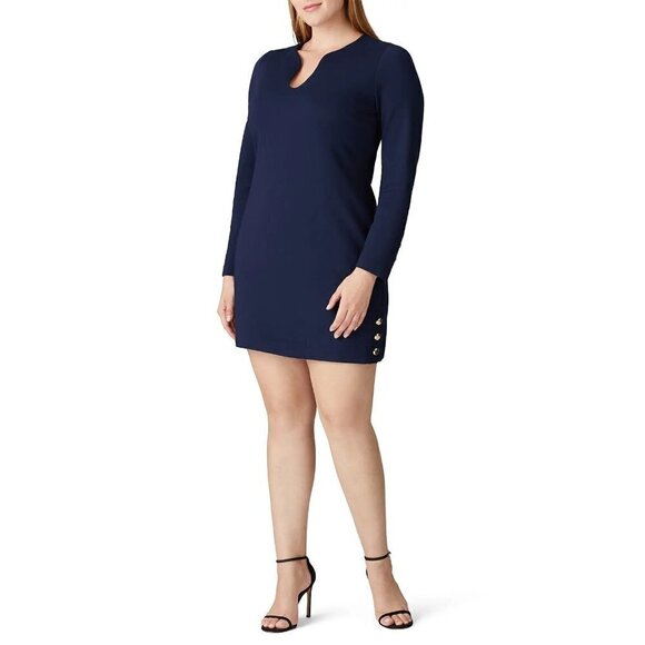 Trina Turk Shriaz Dress in Blue 8 Womens Office Shift - Picture 4 of 12